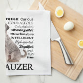 Schnauzer Traits Kitchen Towel Theedoek (Quarter Fold)