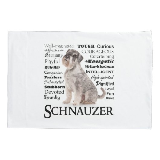Schnauzer Traits Kussensloop (Achterkant)