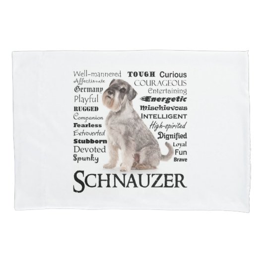 Schnauzer Traits Kussensloop (Voorkant)