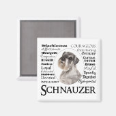 Schnauzer Traits Magnet (Voorkant / Achterkant)