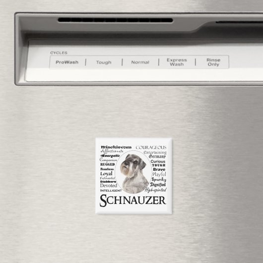 Schnauzer Traits Magnet (Insitu (Vaatwasser))
