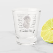 Schnauzer Traits Shot Glass Shot Glas (Achterkant)
