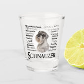 Schnauzer Traits Shot Glass Shot Glas (Voorkant)