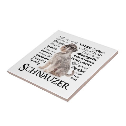 Schnauzer Traits Tegel Tegeltje (Zijkant)