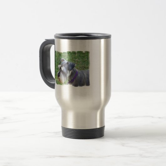 Schnauzer Travel Mug Reisbeker (Voorkant links)