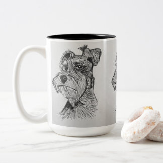 Schnauzer Tweekleurige Koffiemok
