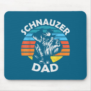 Schnauzer vader hond huisdier grappig vaderdag vin muismat