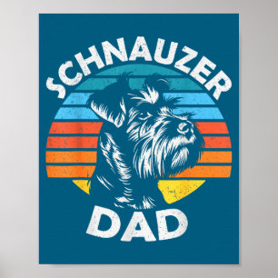 Schnauzer vader hond huisdier grappige vaderdag vi poster