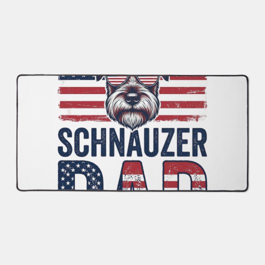 Schnauzer vader patriottische vintage hond bureaumat (Voorkant)