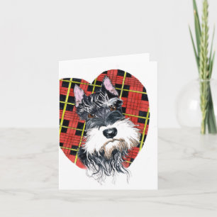 Schnauzer Valentijn Notecard Feestdagen Kaart