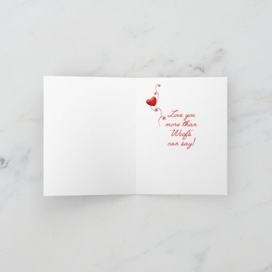 Schnauzer Valentijnsdag Kaart (Binnen)