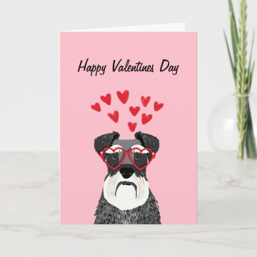 Schnauzer Valentijnse Dog Love Card Feestdagen Kaart (Voorkant)