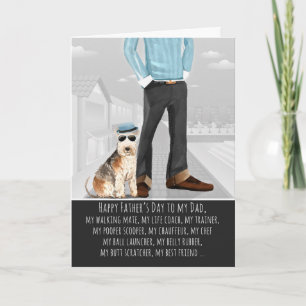 Schnauzer van de Vaderdag Funny Kaart