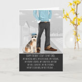 Schnauzer van de Vaderdag Funny Kaart (Gele Bloem)