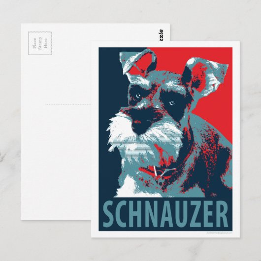 Schnauzer van Hope Dogs Briefkaart (Voorkant / Achterkant)