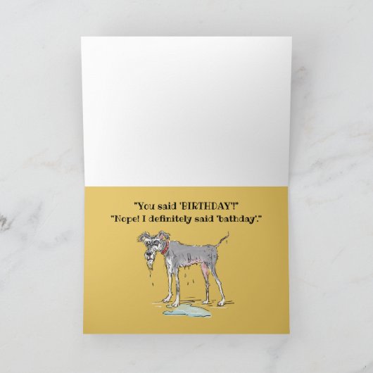 Schnauzer Verjaardag Kaart (Binnen)