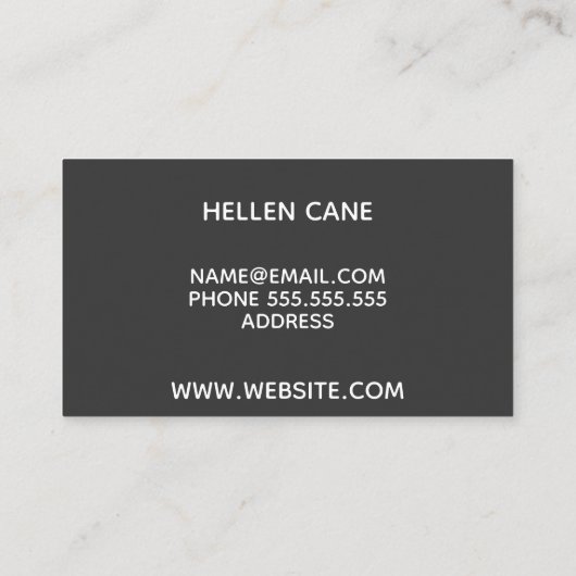 Schnauzer Visitekaartje (Achterkant)