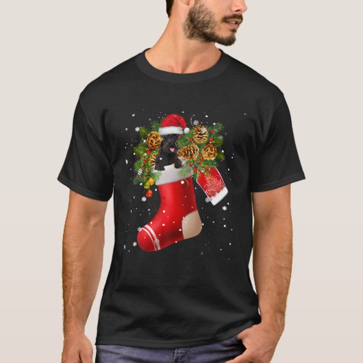 Schnauzer voor Kerstmis: Pajama T-shirt (Voorkant)