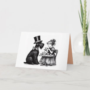 Schnauzer Vouw Wenskaart Kaart