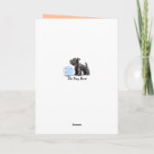 Schnauzer Vouw Wenskaart Kaart (Achterkant)