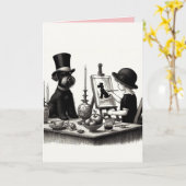 Schnauzer Vouwkaart Kaart (Gele Bloem)