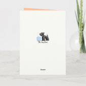 Schnauzer Vouwkaart met Groet Kaart (Achterkant)