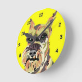 Schnauzer Wall Clock Ronde Klok (Hoek)