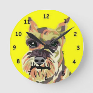 Schnauzer Wall Clock Ronde Klok