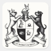 Schnauzer Wapenschild Sticker (Voorkant)