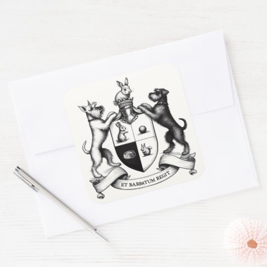 Schnauzer Wapenschild Sticker (Envelop)