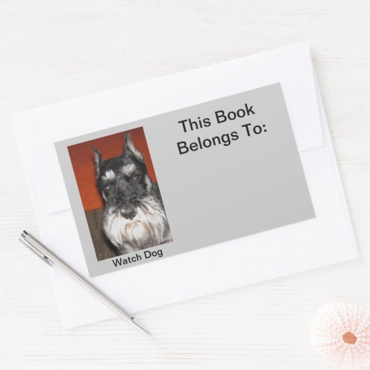 Schnauzer Watch Dog Sticker (Envelop)