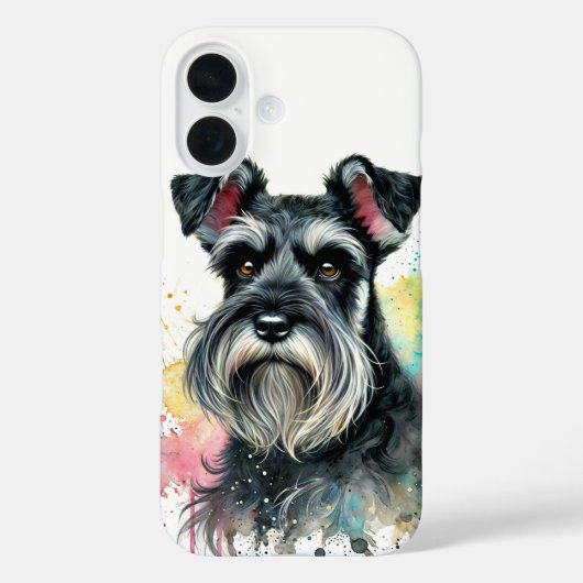 Schnauzer Waterverf Art Case-Mate iPhone Case (Achterkant)