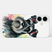 Schnauzer Waterverf Art Case-Mate iPhone Case (Achterkant (horizontaal))