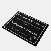 Schnauzer Welcome Doormat Deurmat (Schuin)