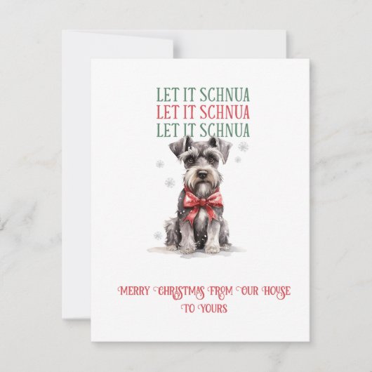 Schnauzer Whimsical Christmas | Feestdagenkaart (Voorkant)