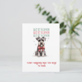 Schnauzer Whimsical Kerstmis | Feestdagenkaart (Staand voorkant)