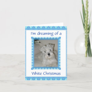 Schnauzer White Christmas Kaart