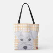 Schnauzer, White, Modern Tote Bag (Achterkant)
