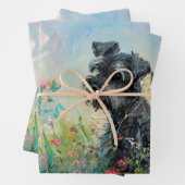 Schnauzer Wildflower Decoupage Inpakpapier Vel (In situ)