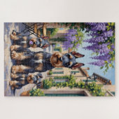 Schnauzer Wisteria Straatkunst Legpuzzel (Horizontaal)