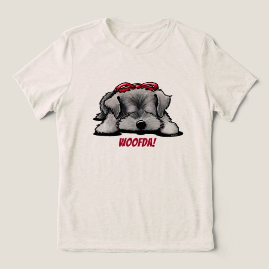 Schnauzer Woofda Tri-Blend Shirt (Design voorkant)