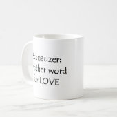 schnauzer woordkoffie - mok (Voorkant links)