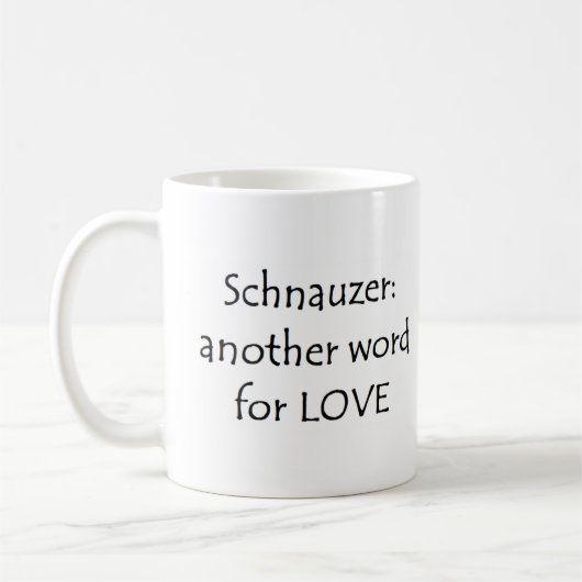 schnauzer woordkoffie - mok (Links)