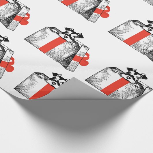 Schnauzer Wrapping paper Cadeaupapier (Hoek)