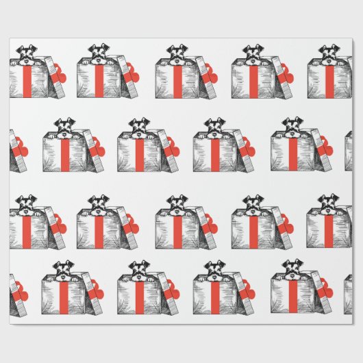 Schnauzer Wrapping paper Cadeaupapier (Vlak)