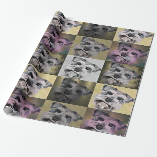 Schnauzer Wrapping Paper voor alle gelegenheden Cadeaupapier (Uitgerold)