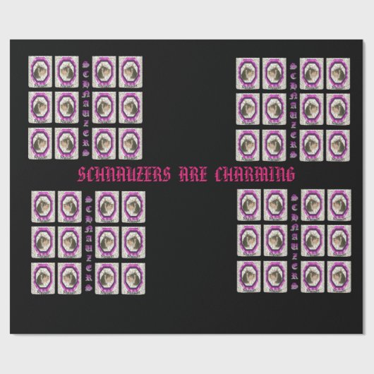 Schnauzer Wrpping Paper Cadeaupapier (Vlak)