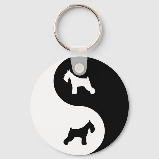 Schnauzer Yin Yang Sleutelhanger (Voorkant)