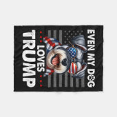 Schnauzer Zelfs mijn hond houdt van Trump Grappig Fleece Deken (Voorkant (Horizontaal))