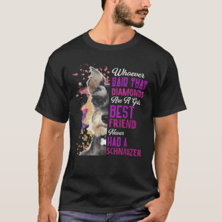 Schnauzer zijn een meisje zijn beste vriendin hond t-shirt